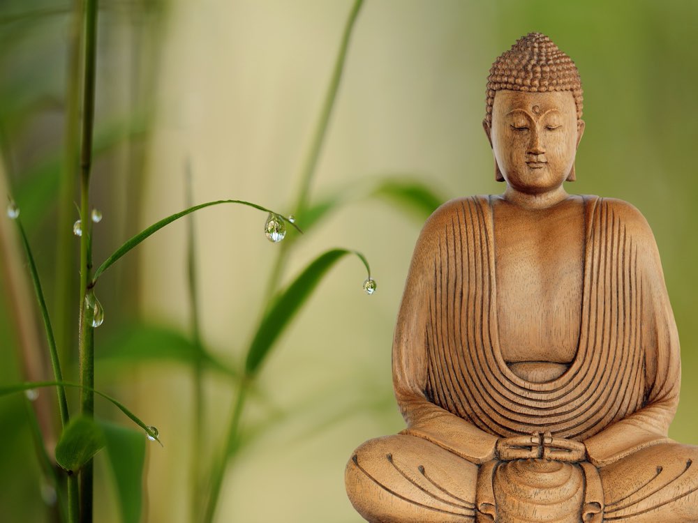 buddha meditating in peace